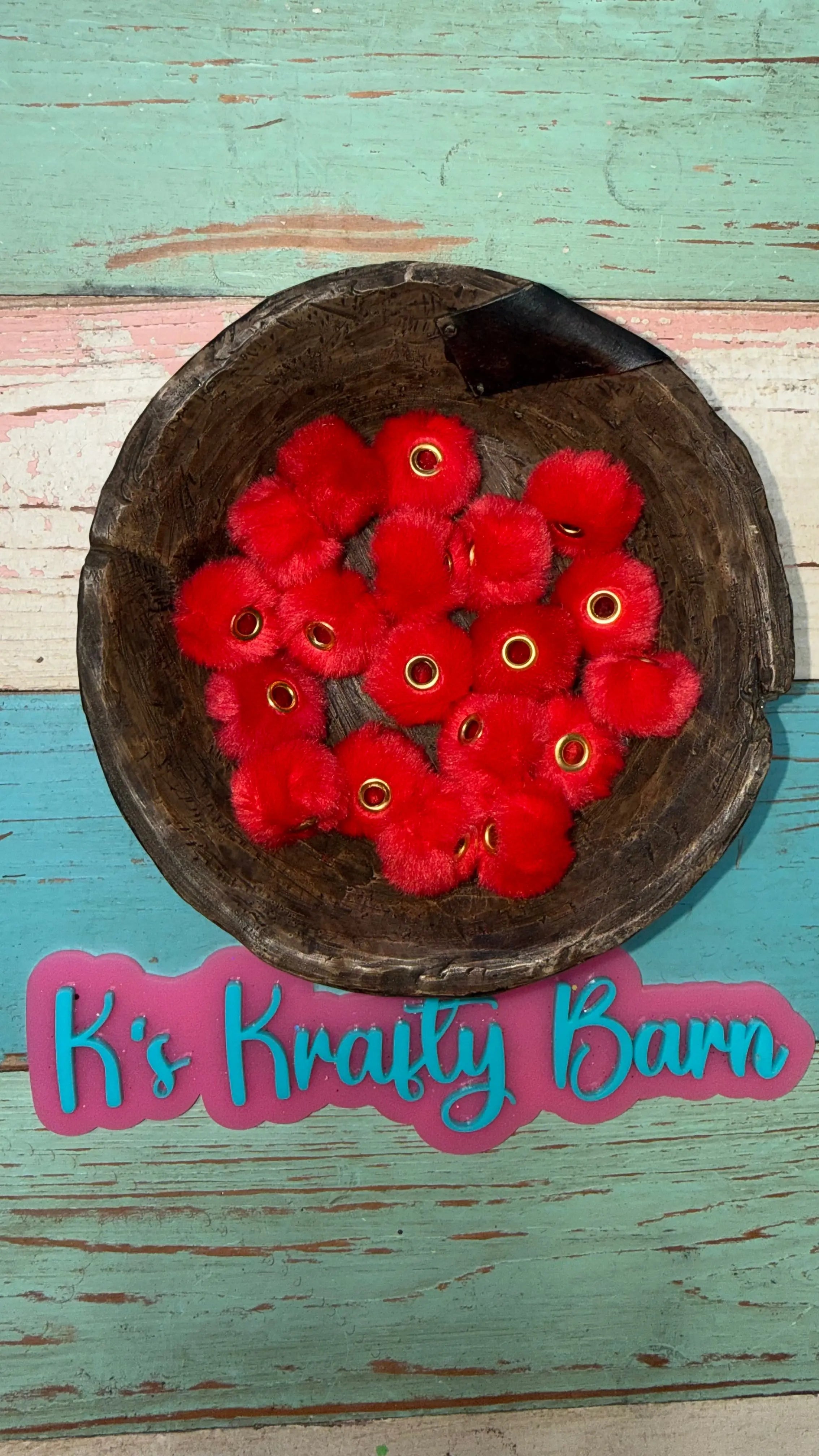 20mm Fluffy Spacers for beadable items-10 pack K's Krafty Barn