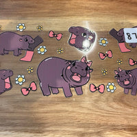#878 cartoon hippo K's Krafty Barn