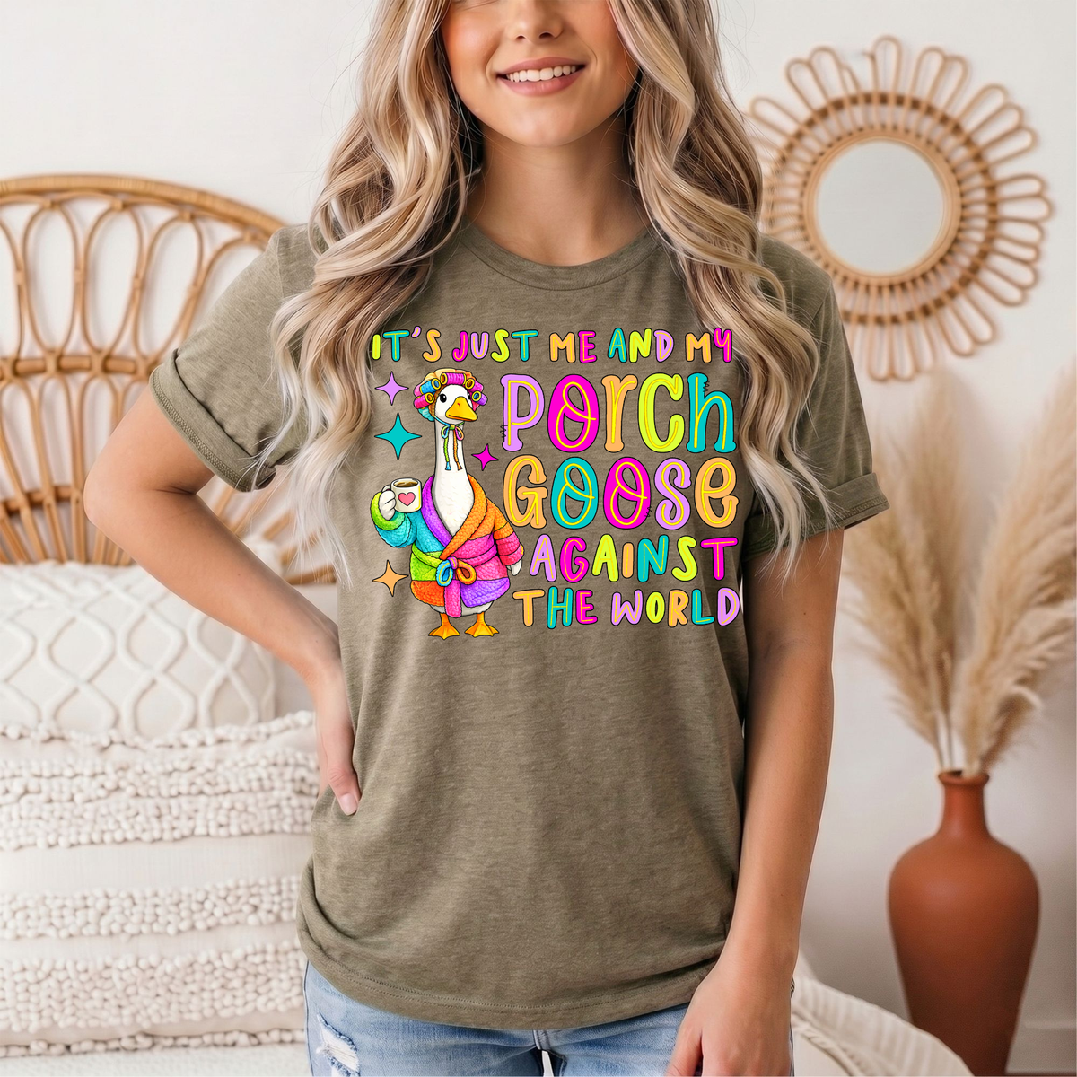 Me and My Porch Goose Against the World Graphic Tee