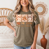 Fall for Jesus He Never Leaves Christian Graphic Tee