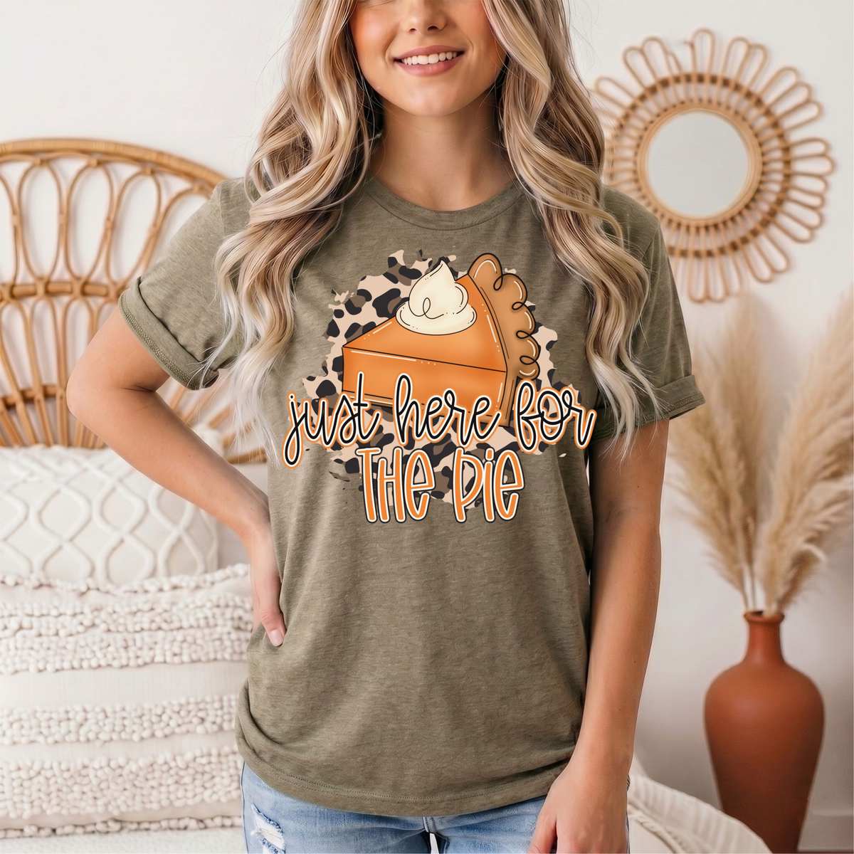 Just Here for the Pie Pumpkin Pie Graphic Tee