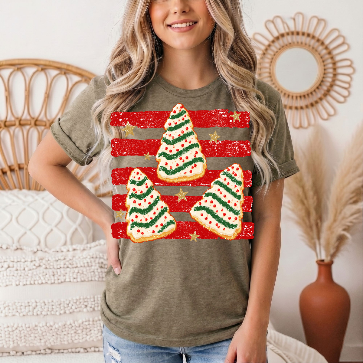 Christmas Tree Snack Cake Graphic Tee