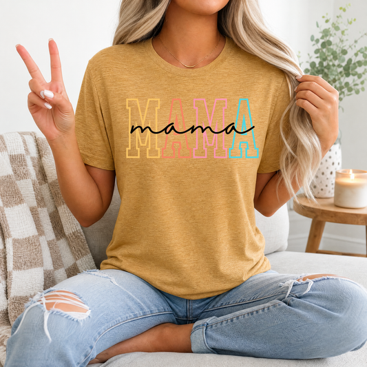 Neon Mama Outline & Script Graphic Tee