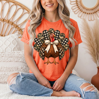 Camo & Buffalo Check Turkey Thanksgiving Graphic Tee