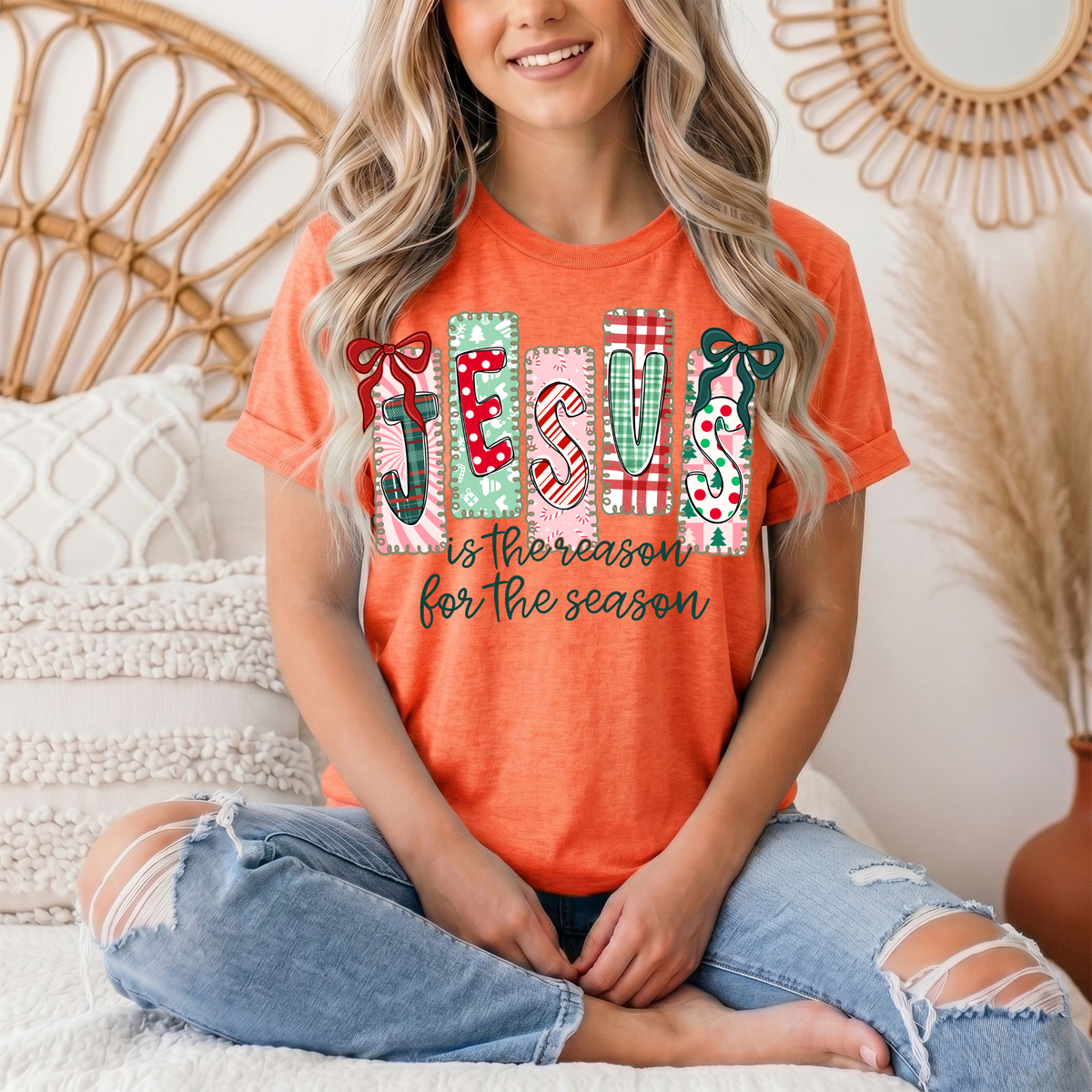 Jesus Is the Reason for the Season Christmas Graphic Tee