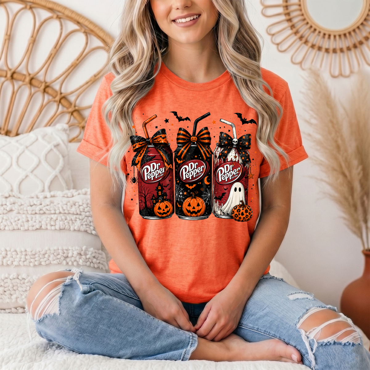 Dr P Halloween Bows & Ghost Graphic Tee