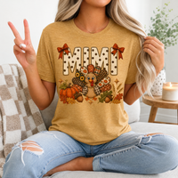 Mimi Thanksgiving Turkey & Bow Graphic Tee