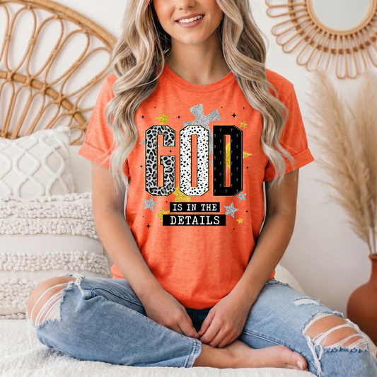 God Is in the Details Christian Graphic Tee