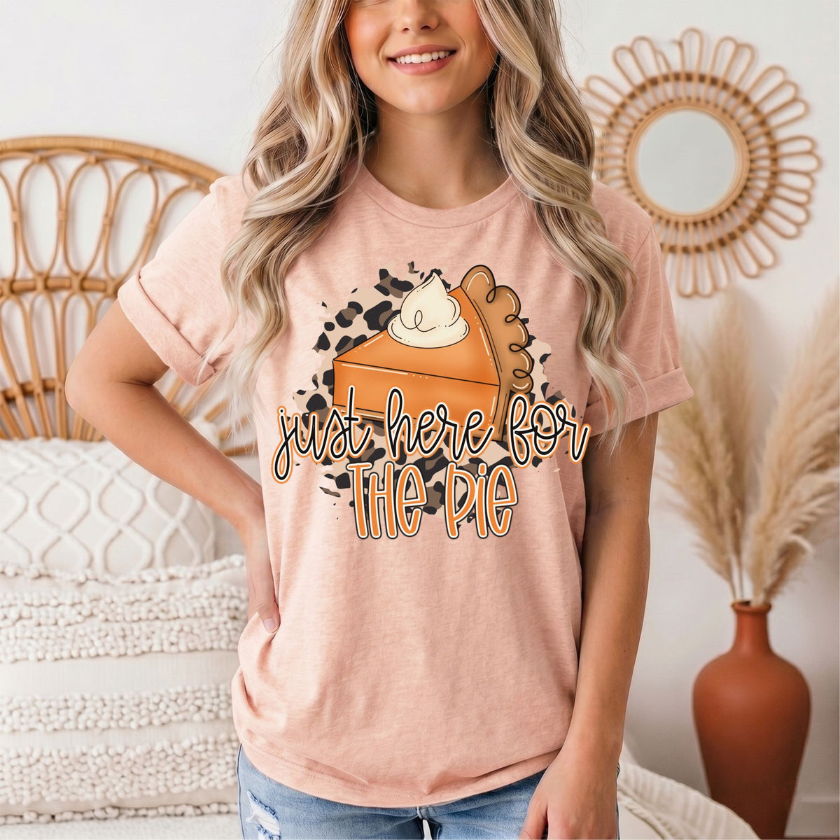 Just Here for the Pie Thanksgiving Graphic Tee
