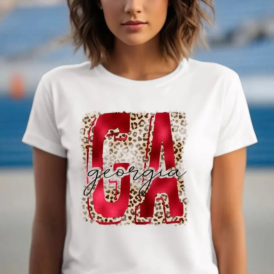 Georgia Leopard Shirt | Georgia Fan Graphic Tee K's Krafty Barn