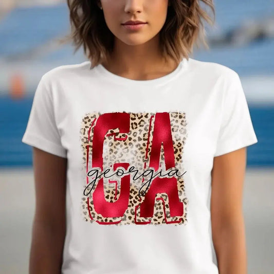 Georgia Leopard Shirt | Georgia Fan Graphic Tee K's Krafty Barn