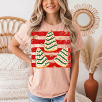 Christmas Tree Snack Cake Graphic Tee