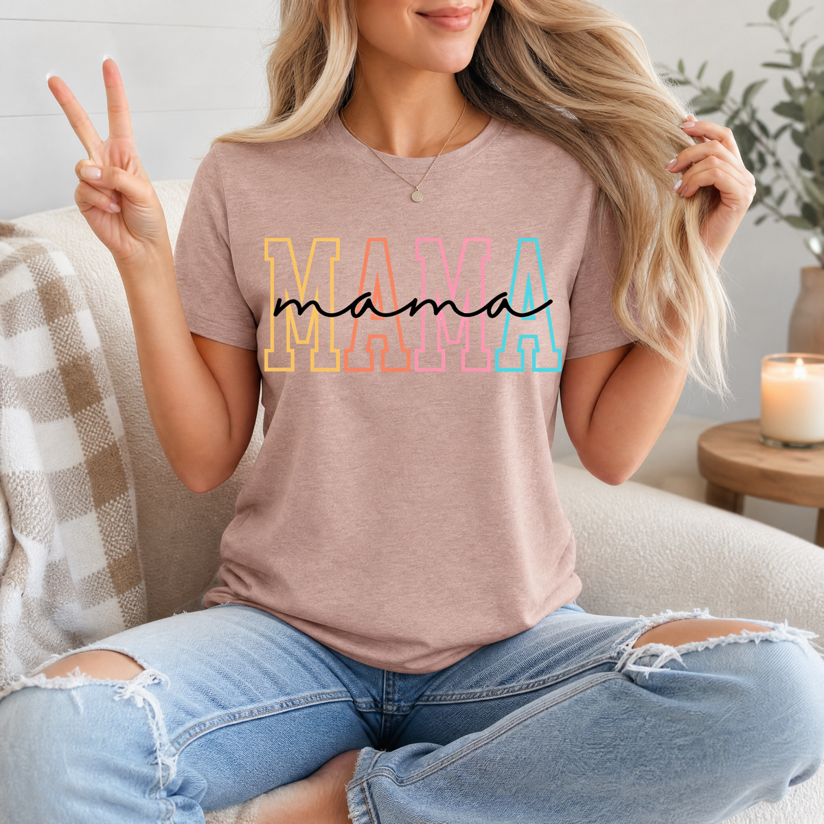 Neon Mama Outline & Script Graphic Tee