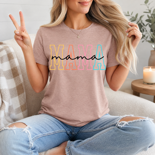 Neon Mama Outline & Script Graphic Tee