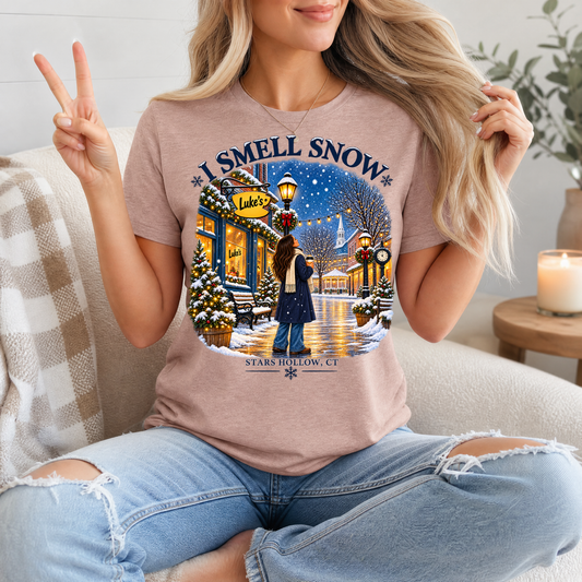 I Smell Snow Stars Hollow Winter Graphic Tee