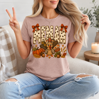 Memaw Thanksgiving Turkey & Bow Graphic Tee