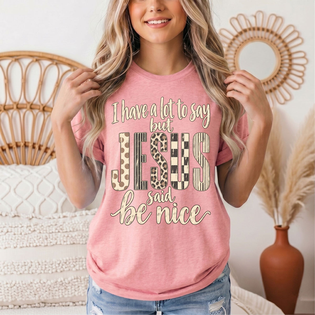 I Have a Lot to Say, but Jesus Says No Christian Graphic Tee