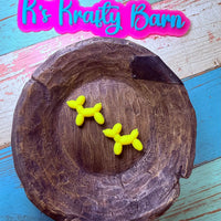 Silicone Focal Bead- Yellow Balloon Dog K's Krafty Barn