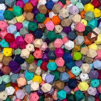 14mm Silicone Hexagon Beads- Random MIX K's Krafty Barn