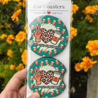 Car Coasters- choose your design. K's Krafty Barn