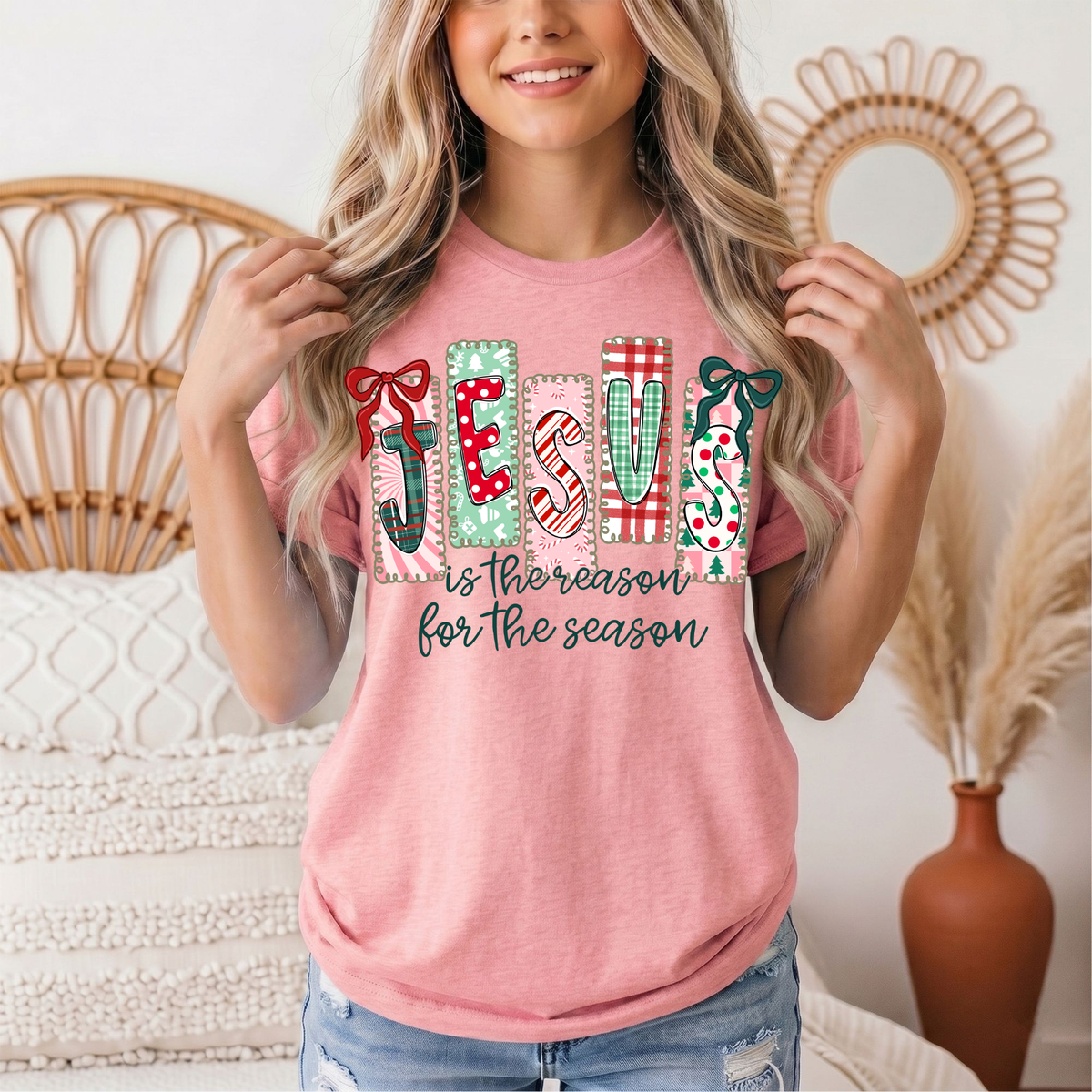 Jesus Is the Reason for the Season Christmas Graphic Tee