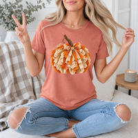 Rustic Lace & Ribbon Pumpkin Graphic Tee
