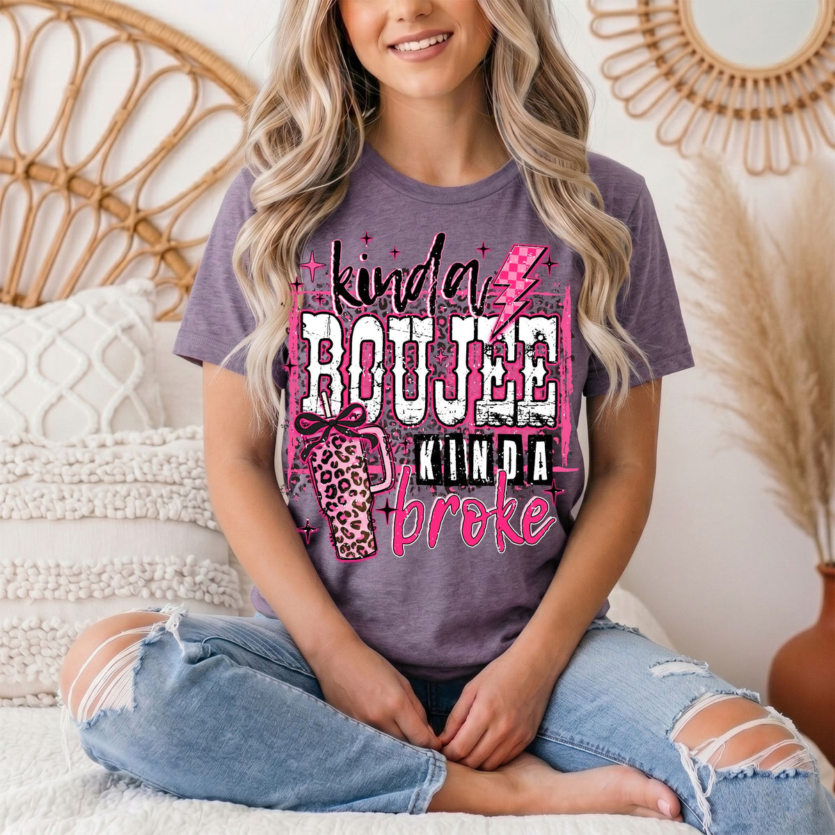 Kinda Boujee Kinda Broke Graphic Tee