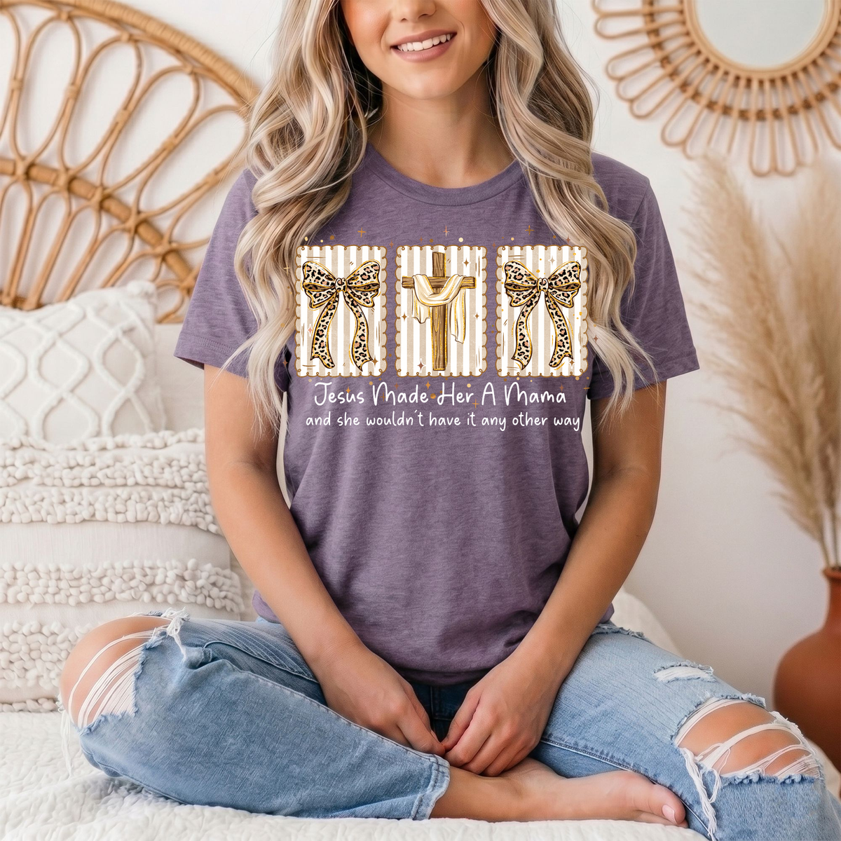 Jesus Made Her a Mama Christian Graphic Tee