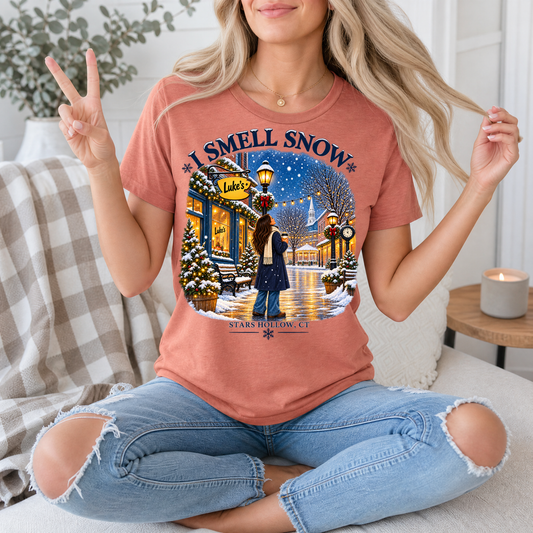 I Smell Snow Stars Hollow Winter Graphic Tee