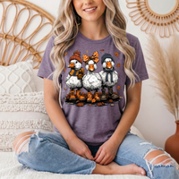 Autumn Duck Trio Boots & Bow Graphic Tee