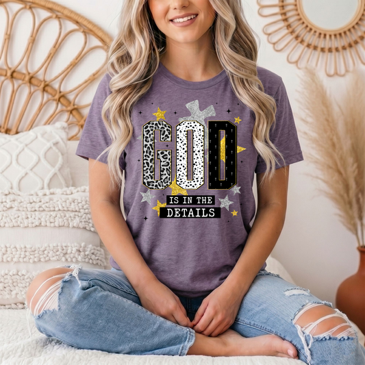 God Is in the Details Christian Graphic Tee