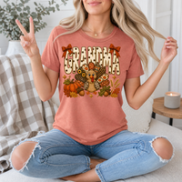 Grandma Thanksgiving Turkey & Bow Graphic Tee