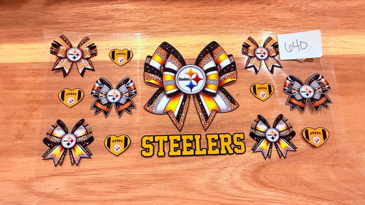 #640 Steelers Football Bow