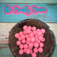 15mm Solid Silicone Beads- Bubblegum Pink
