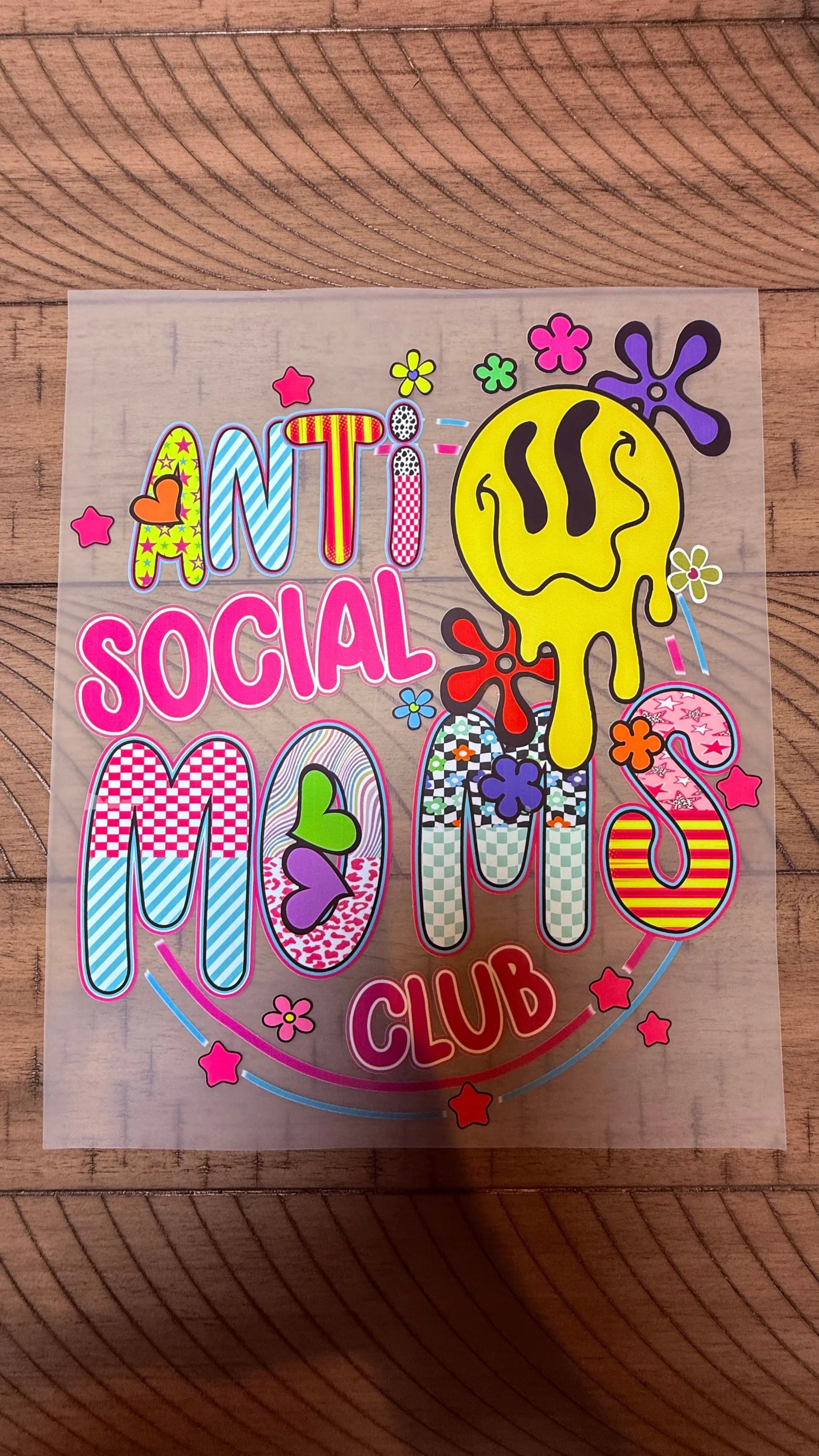 DRIP FACE-Anti social Moms club K's Crafty Vibes Co.