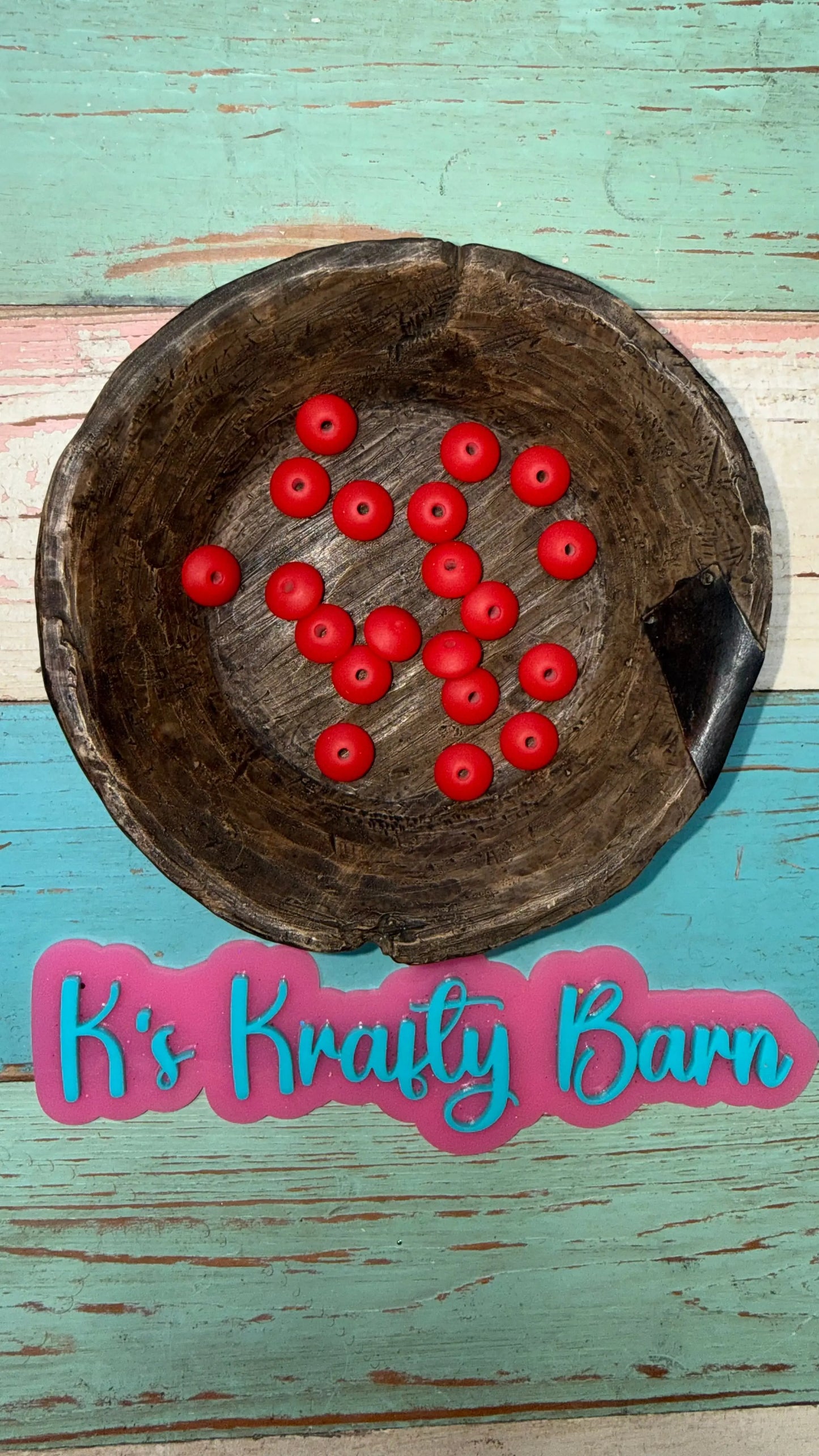 12mm Silicone Lentil spacers for beadable items-20pk K's Krafty Barn