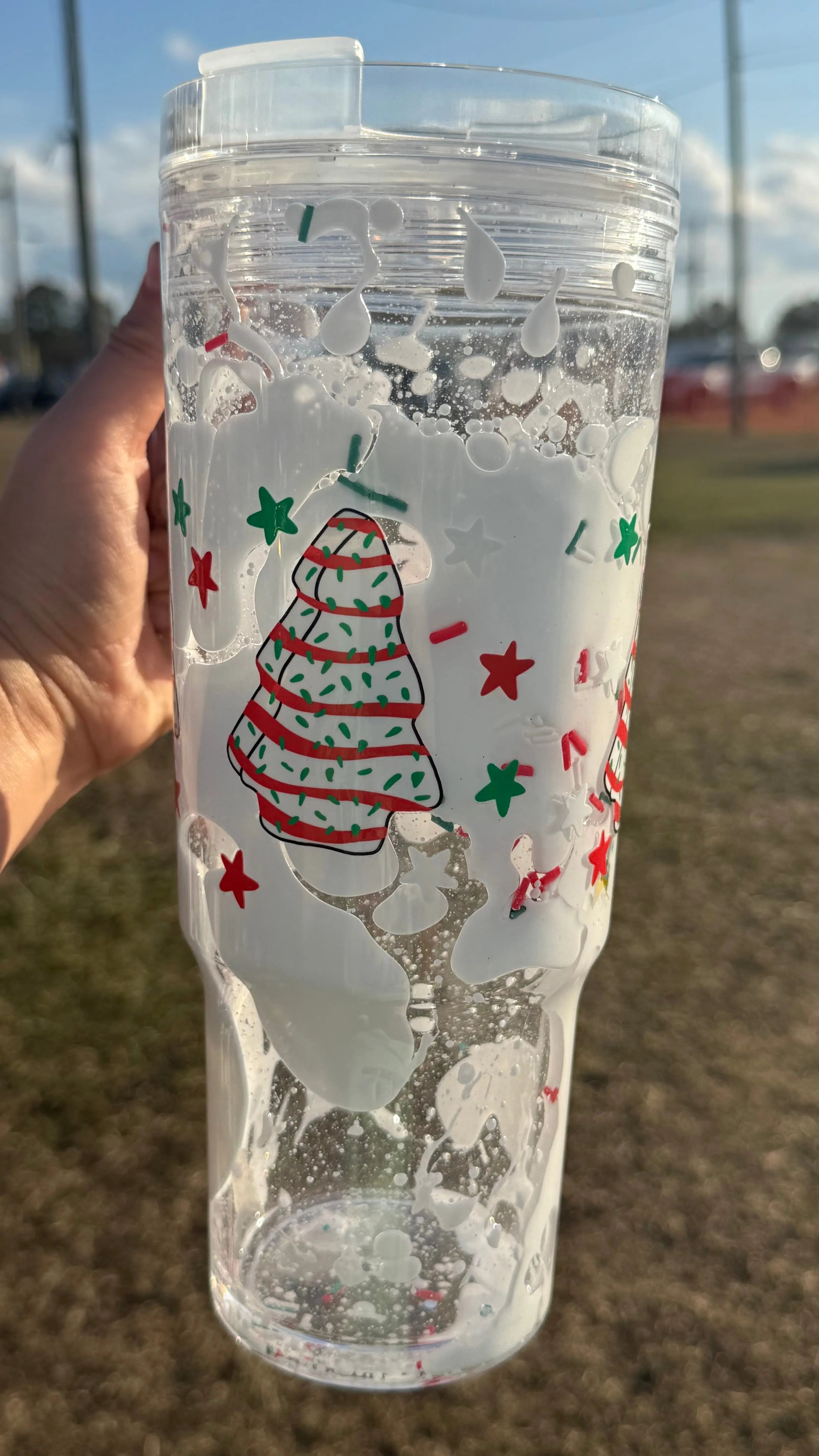 40 oz  Lava drip-Little Debbie w/ sprinkles K's Krafty Barn
