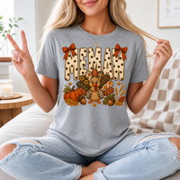 Memaw Thanksgiving Turkey & Bow Graphic Tee