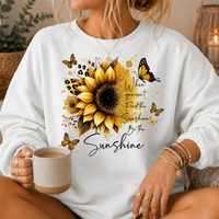 Be the Sunshine Sunflower Butterfly Crewneck Sweatshirt