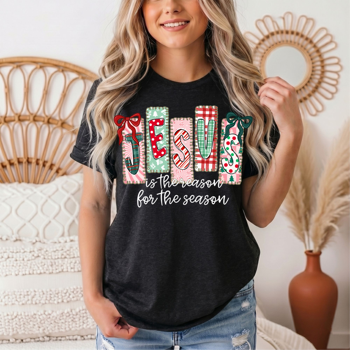Jesus Is the Reason for the Season Christmas Graphic Tee