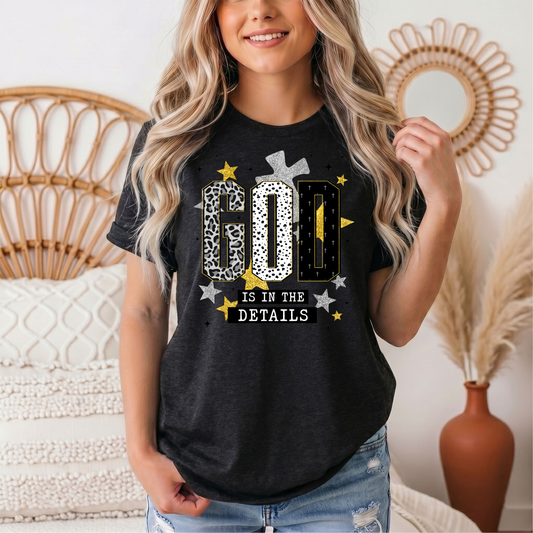 God Is in the Details Christian Graphic Tee