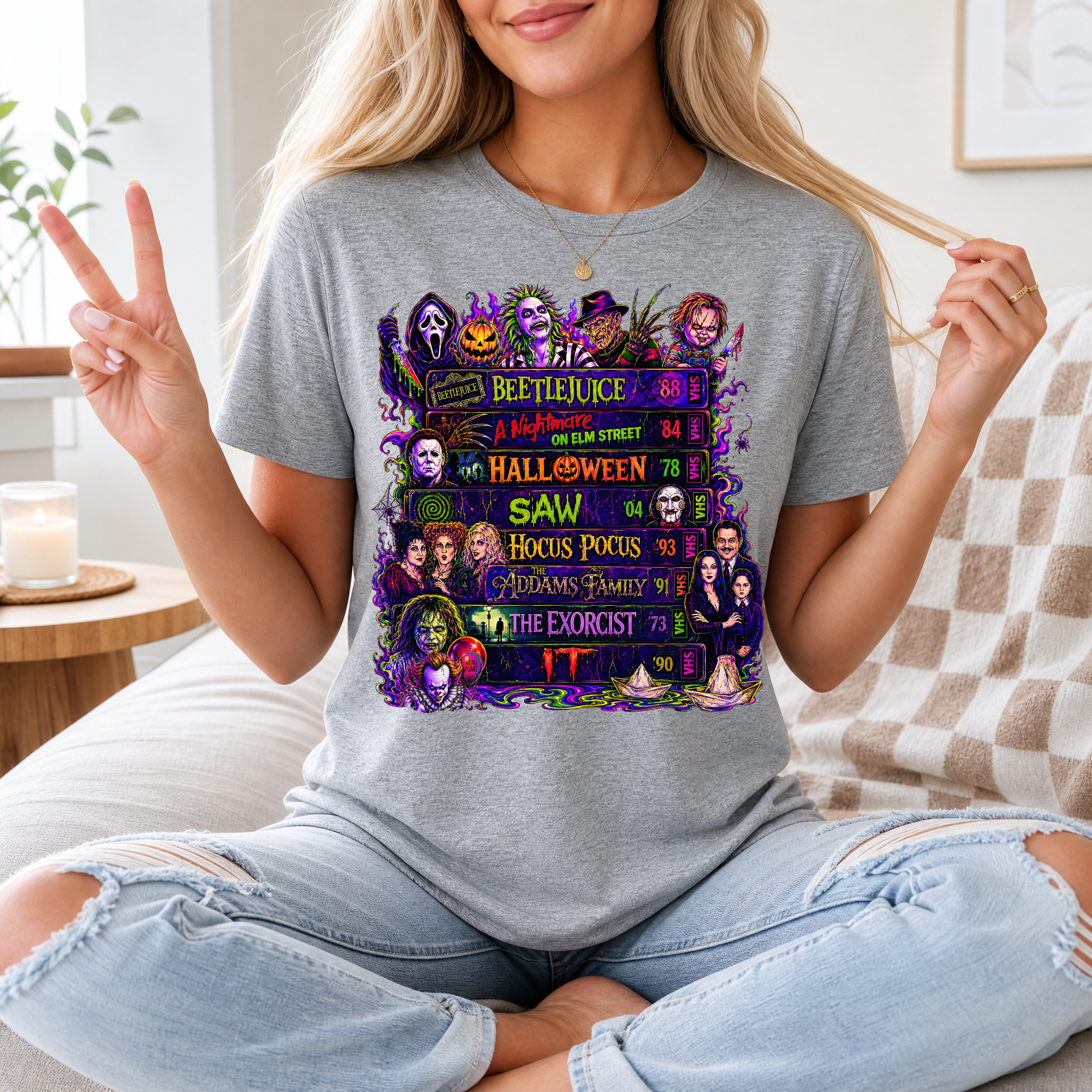 90's Halloween VHS Premium Graphic Tee