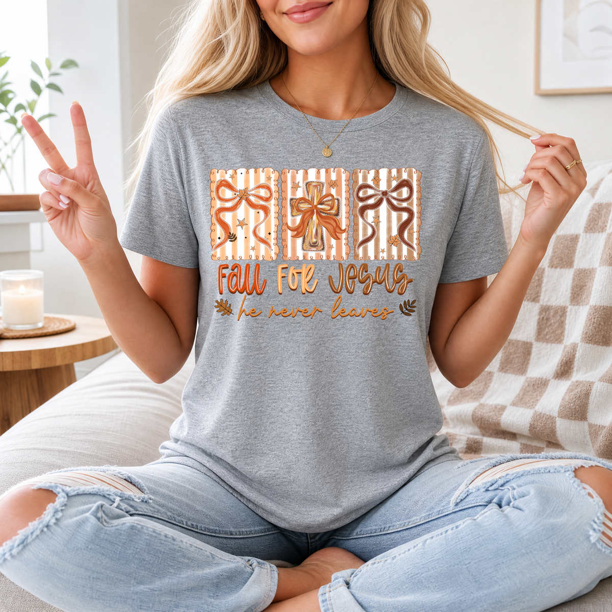 Fall for Jesus Premium Graphic Tee