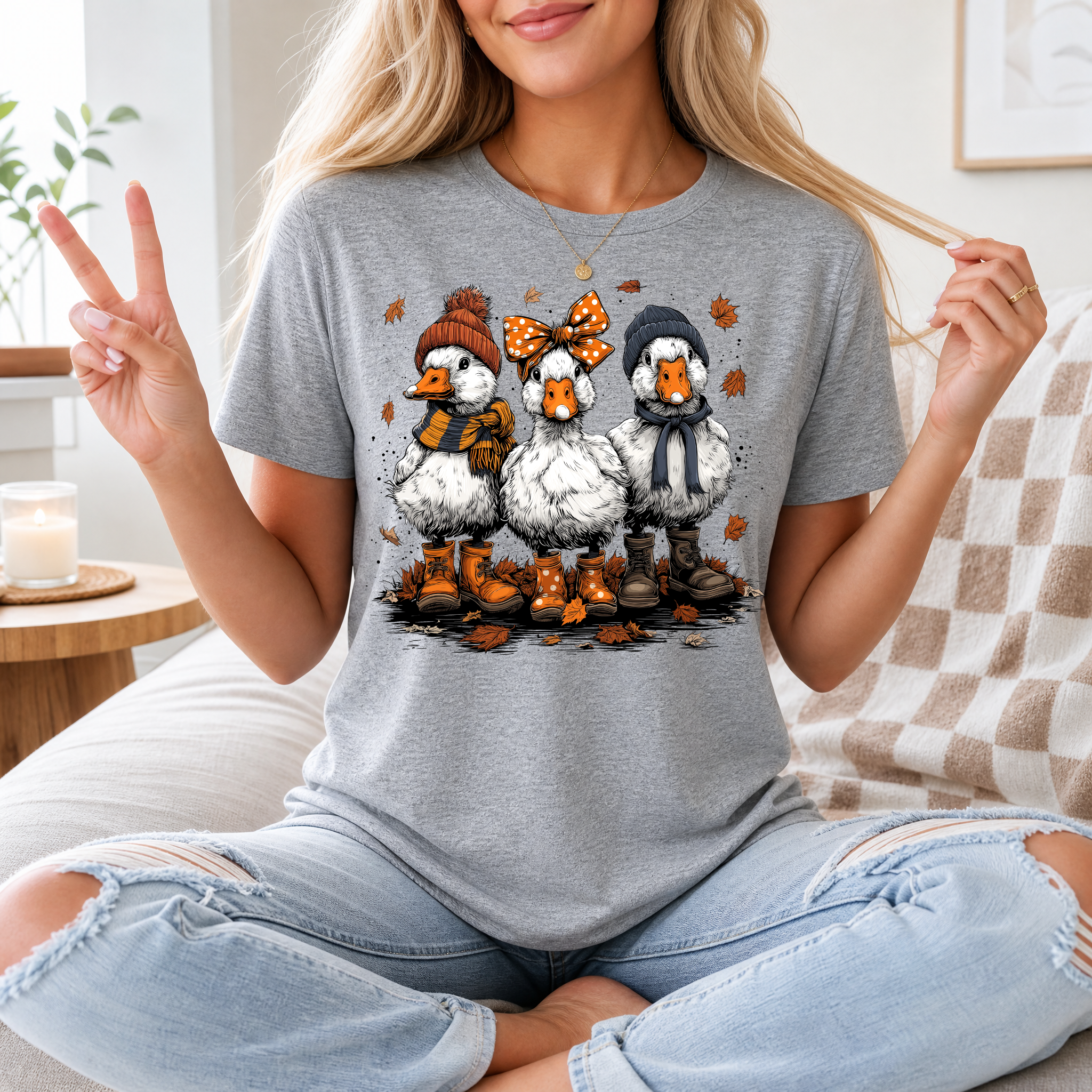 Autumn Duck Trio Premium Graphic Tee