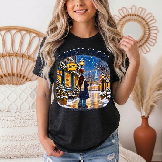 I Smell Snow Graphic Tee – Stars Hollow Winter Scene