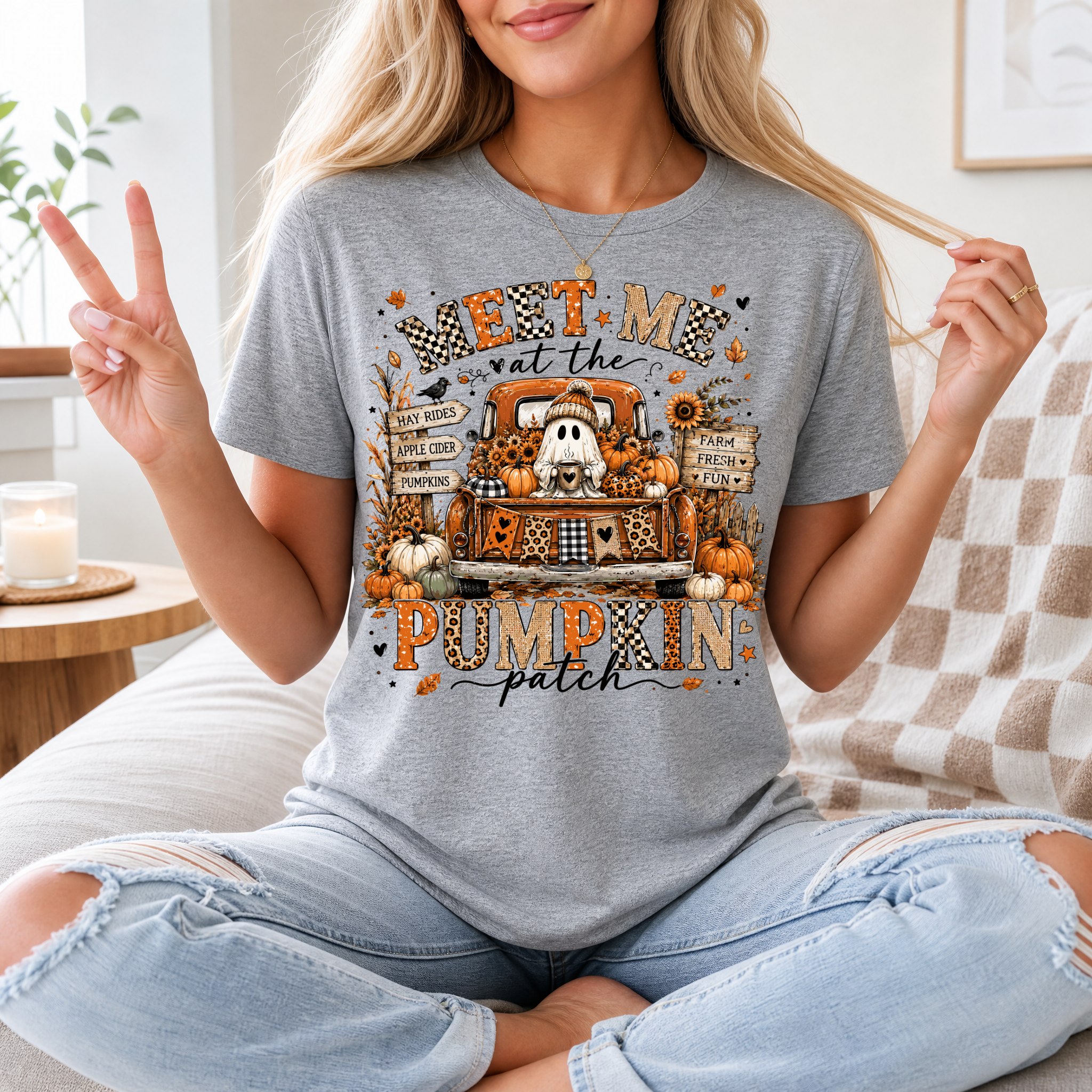 Pumpkin Patch Truck Premium Graphic Tee
