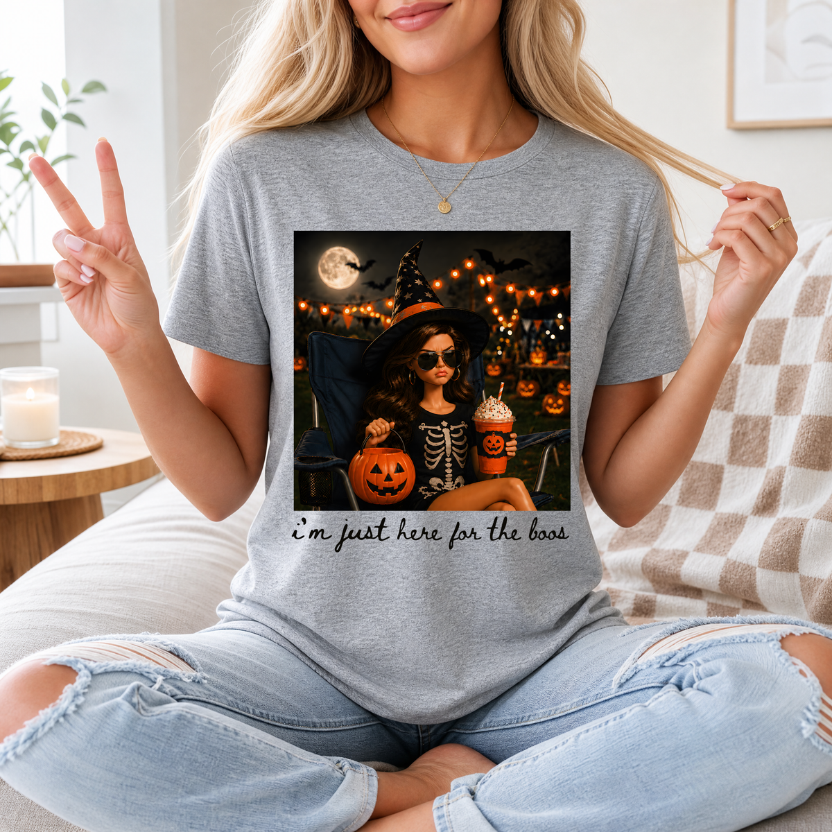 Just Here for the BOOS Premium Graphic Tee