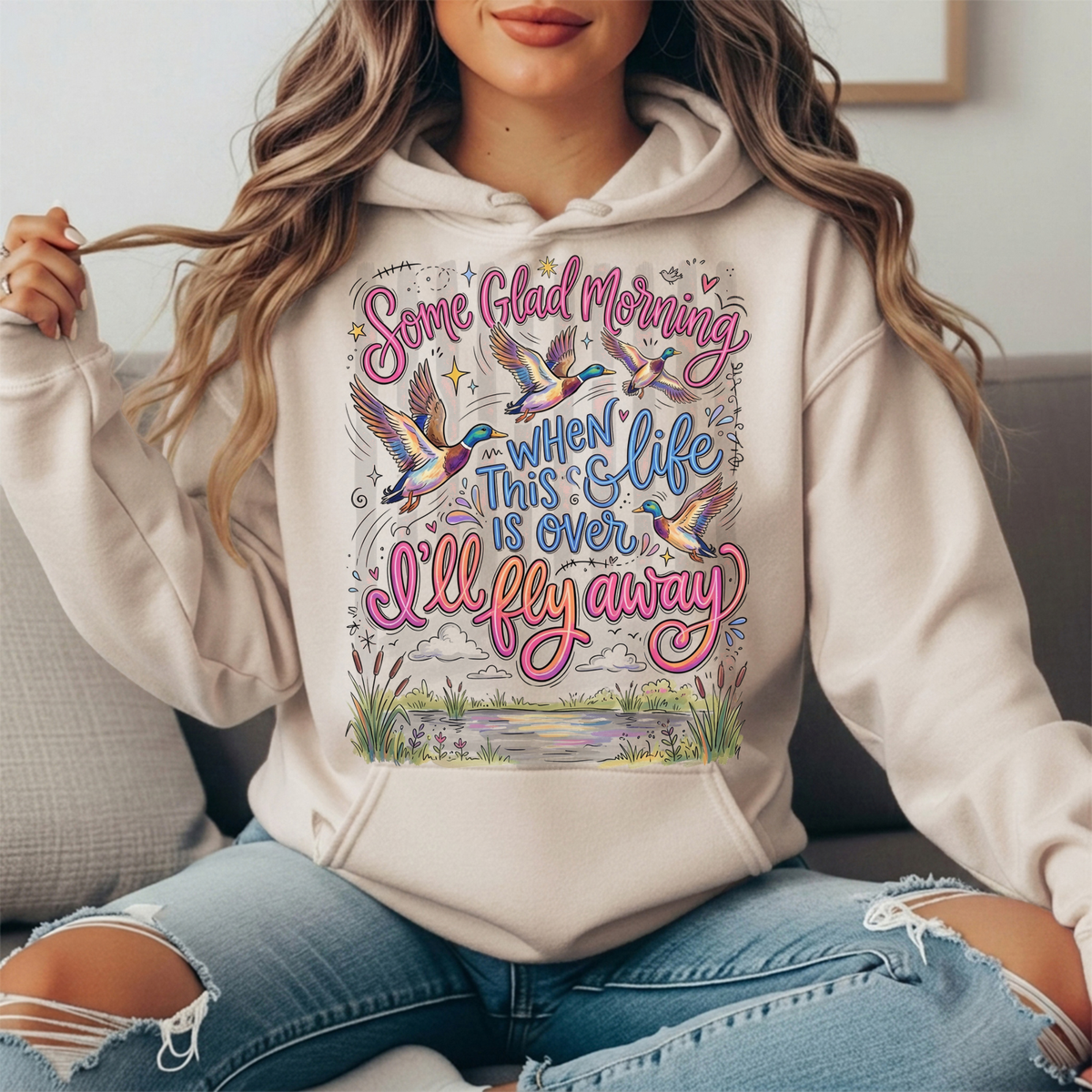 I'll Fly Away Duck Graphic Hoodie