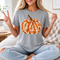 Rustic Lace & Ribbon Pumpkin Graphic Tee