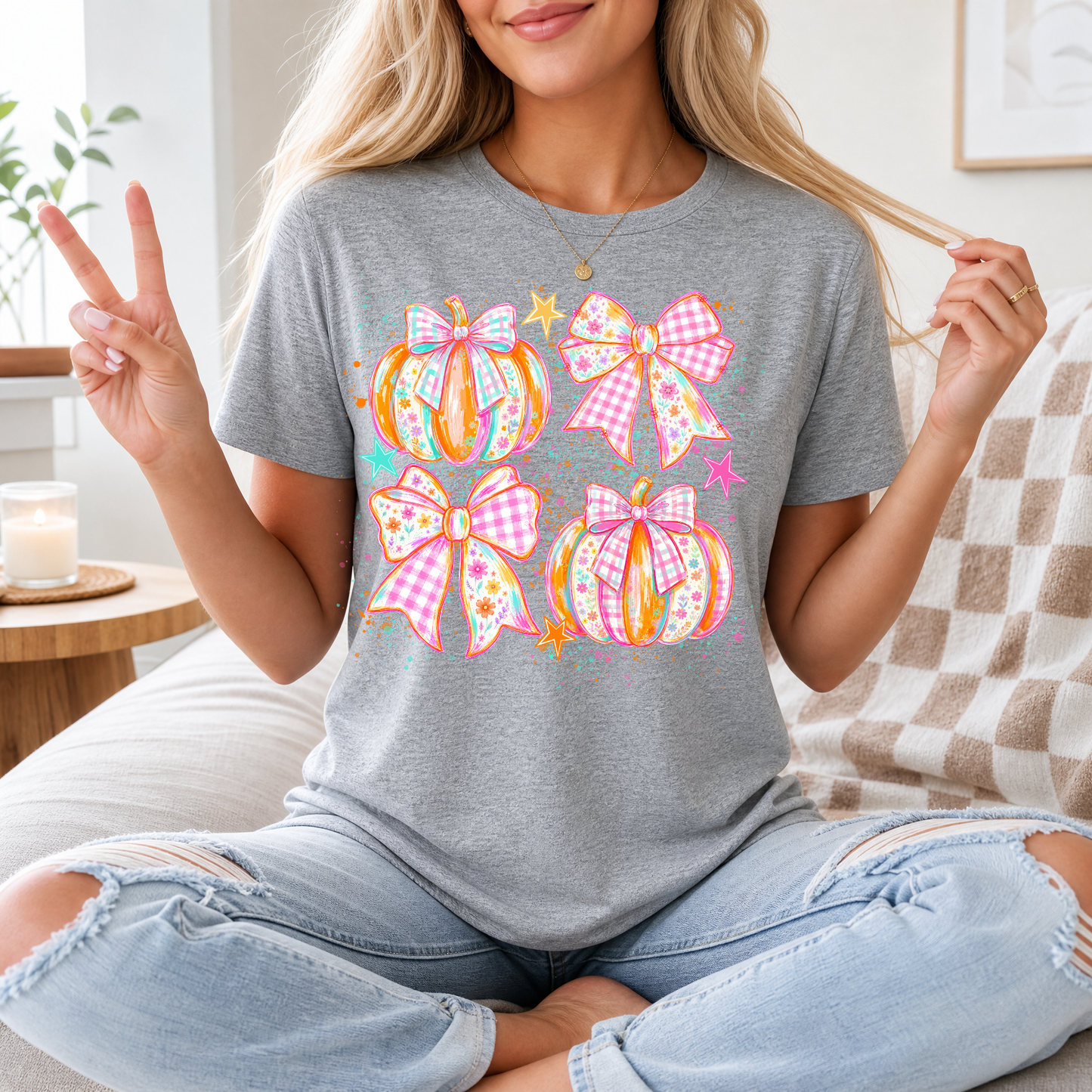 Pumpkin Bows Premium Graphic Tee